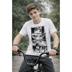 Μπλουζάκι Anime Naruto – Λευκό T-Shirt με Manga Σχέδιο