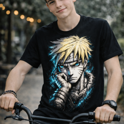 Μπλουζάκι Naruto Μαύρο – Anime T-Shirt με Εντυπωσιακό Σχέδιο